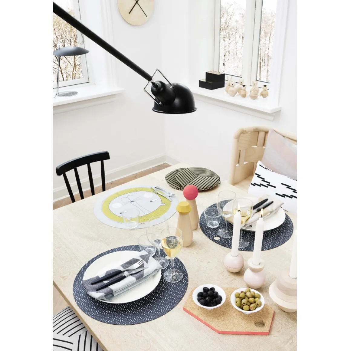 Lion Placemat | Light Grey