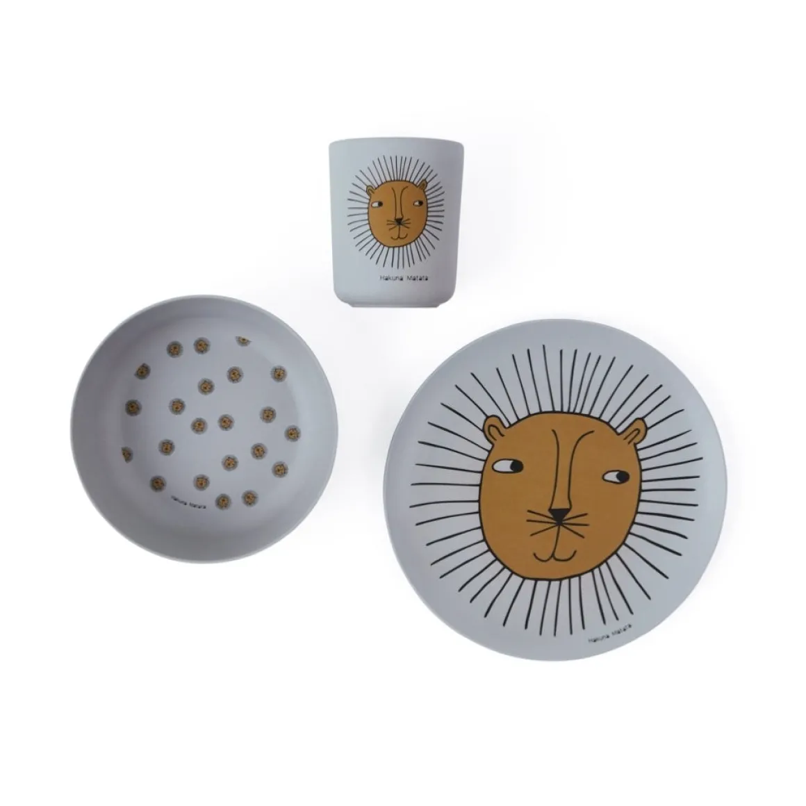 Lion Tableware Set | Grey