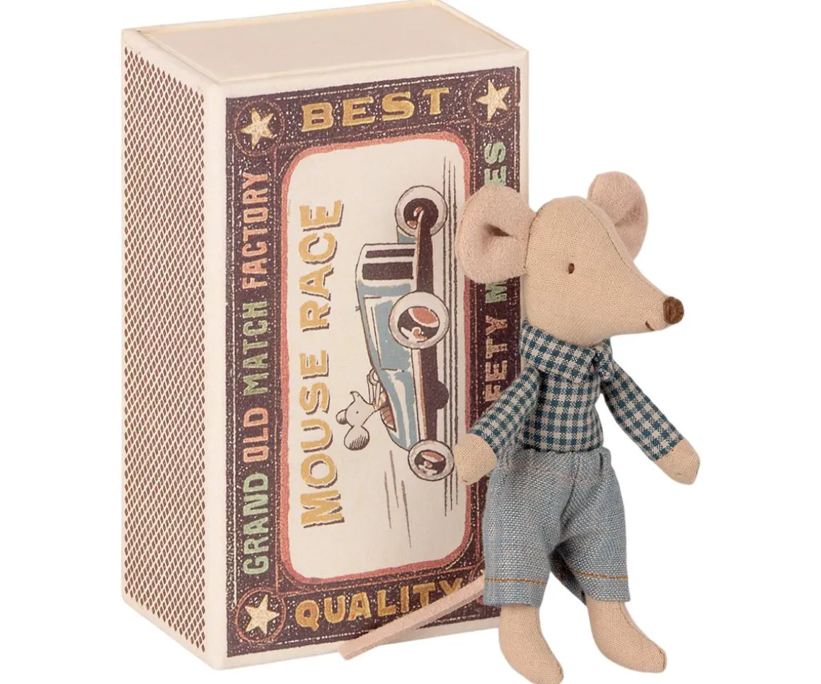 Maileg Little Brother Mouse in Matchbox