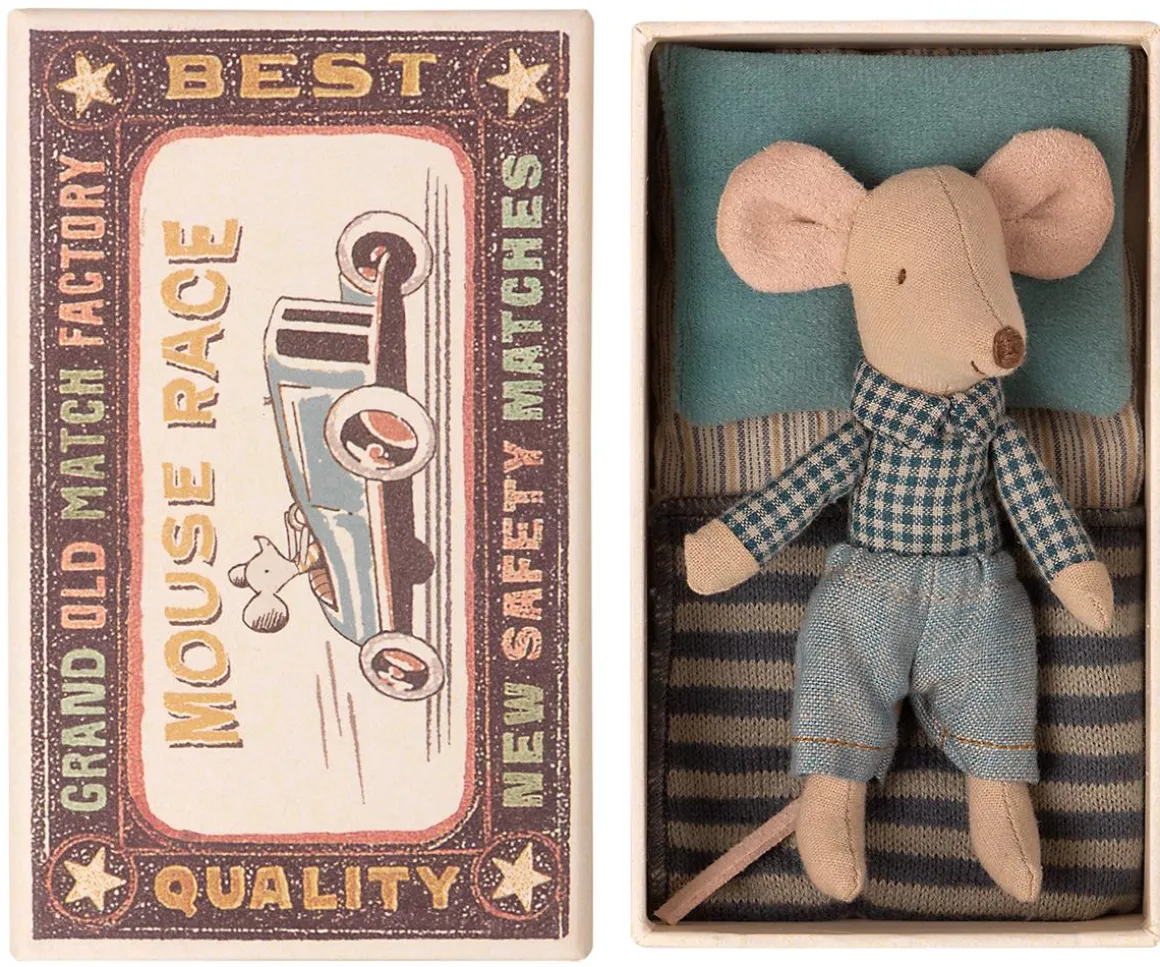 Maileg Little Brother Mouse in Matchbox