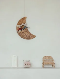 MIKANU Moon Rattan Basket