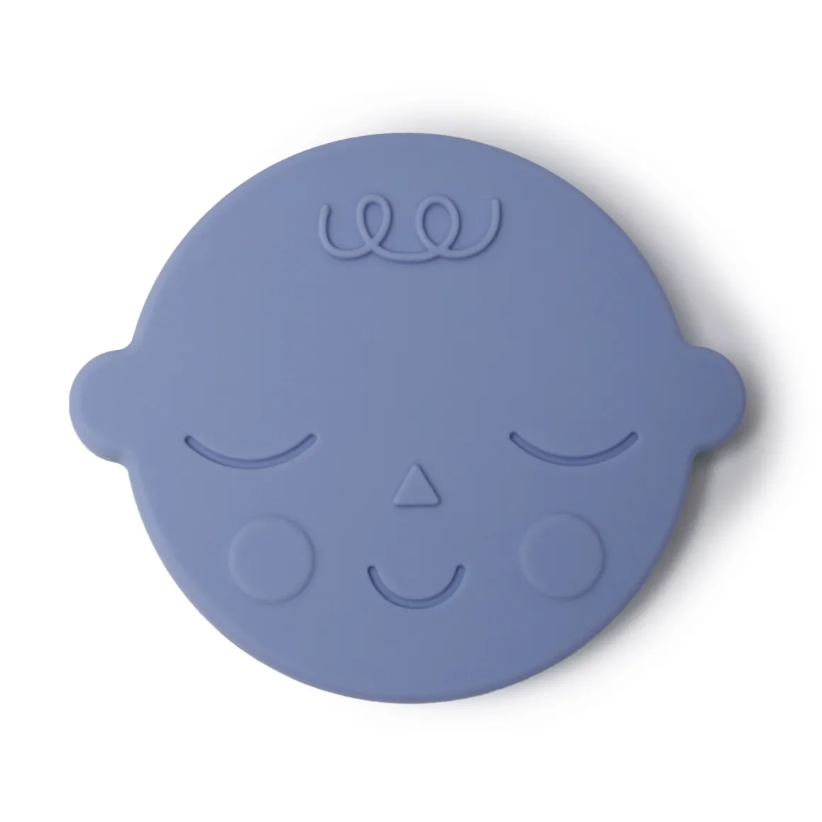 Mushie Teether Face | Blueberry