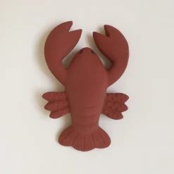100% Natural Rubber Lobster Teether by Konges Slojd