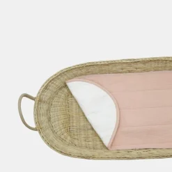 Olli Ella Changing Basket Luxe Organic Cotton Liner | Rose