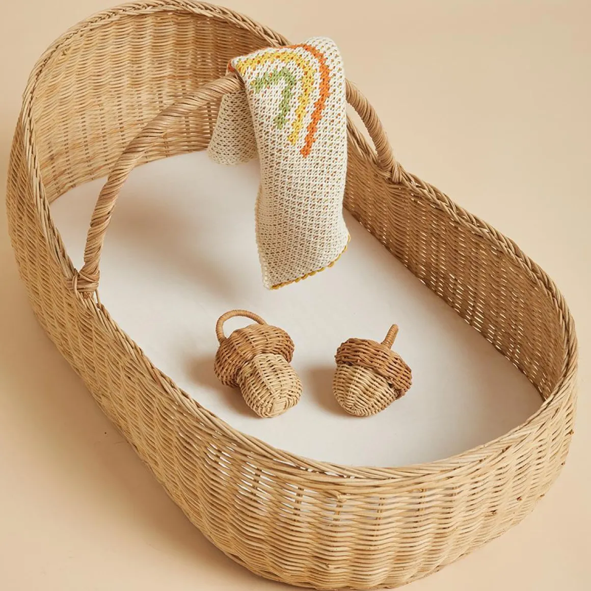 Olli Ella Dinkum Doll Mushroom Rattle/Hanging Rattle