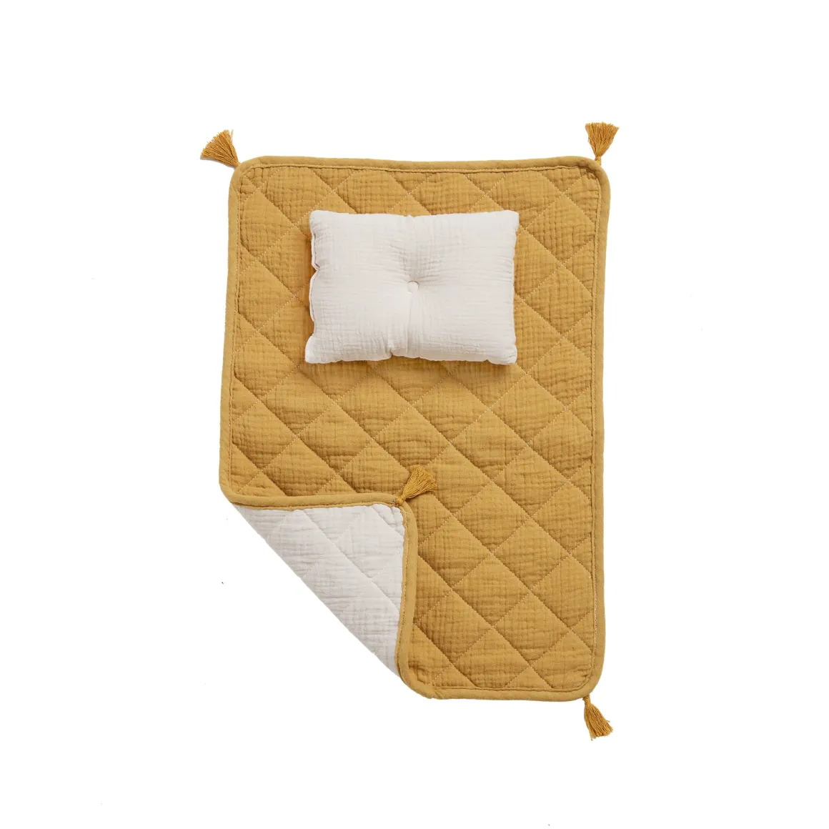 Olli Ella Organic Cotton Strolley Bedding Set | Mustard