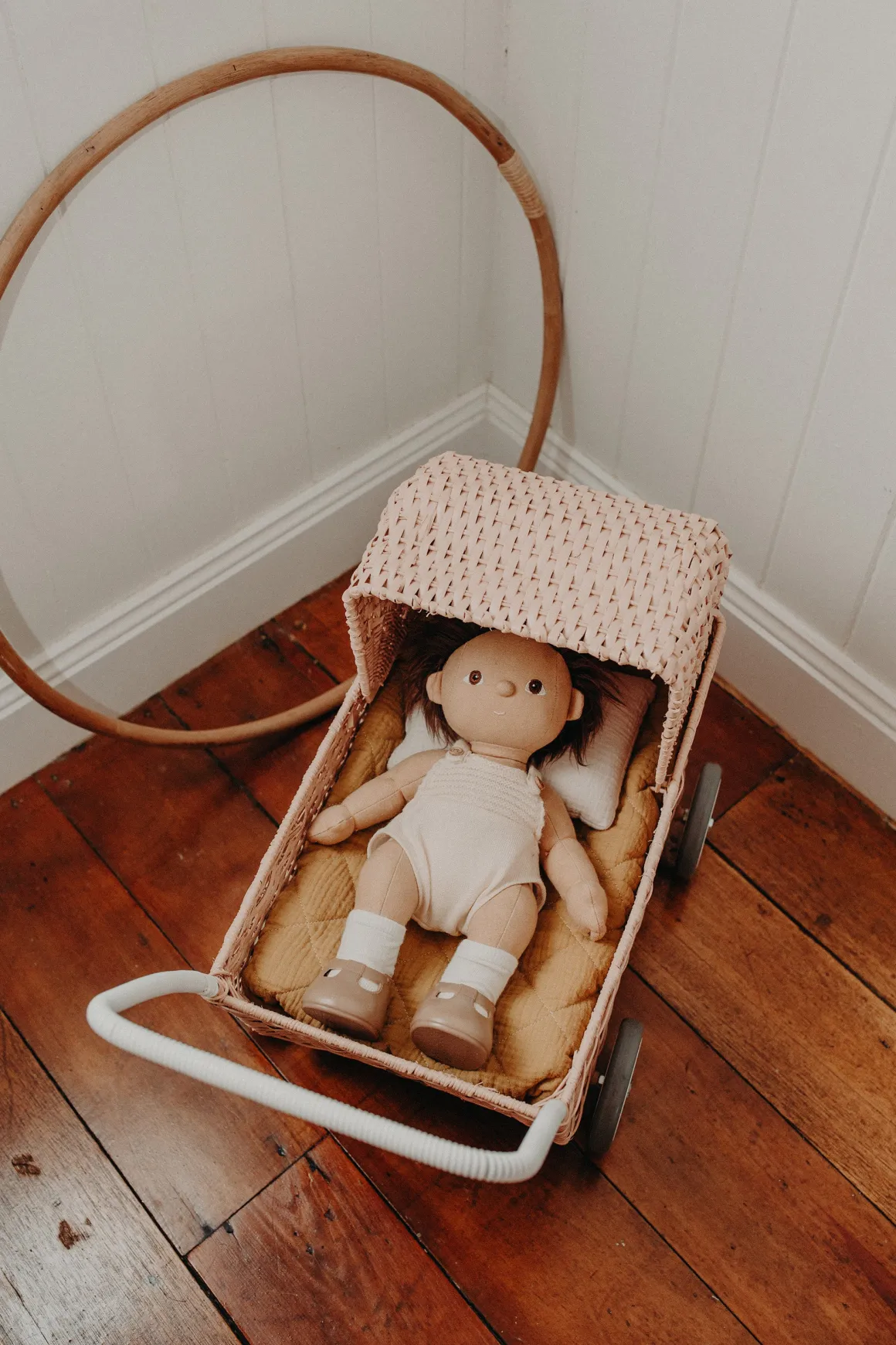 Olli Ella Organic Cotton Strolley Bedding Set | Mustard