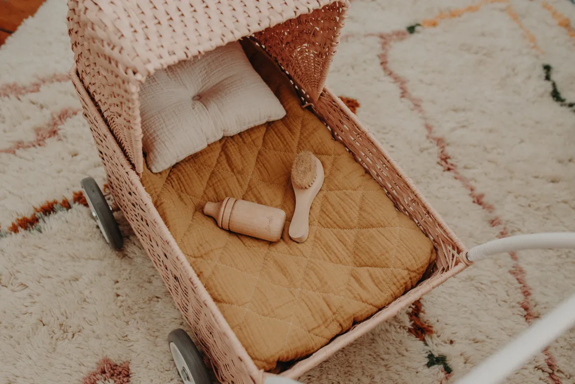 Olli Ella Organic Cotton Strolley Bedding Set | Mustard