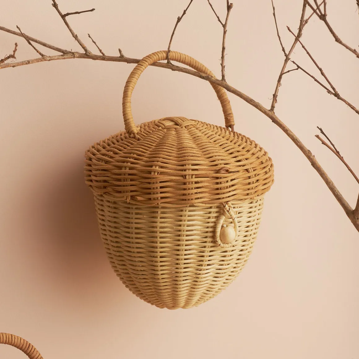 Olli Ella Rattan Acorn Bag