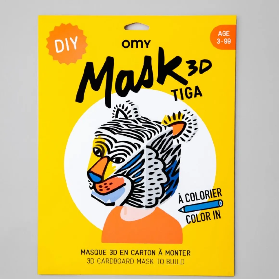OMY Tiga 3D Cardboard Colouring Mask