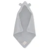 Organic Cotton Bear Terry Towel | Dusty Blue