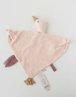 Organic Cotton Goose Cuddle Cloth | Pale Pink