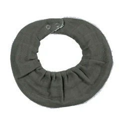 Organic Cotton Ruffle Bib | Olive