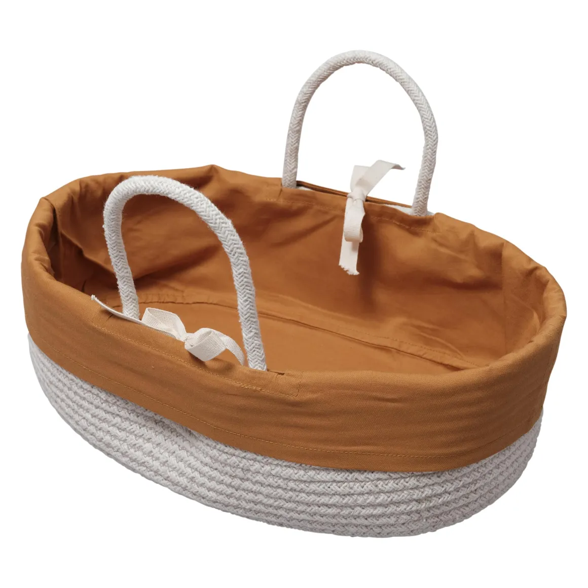 Organic Doll Basket with Cover | Ochre