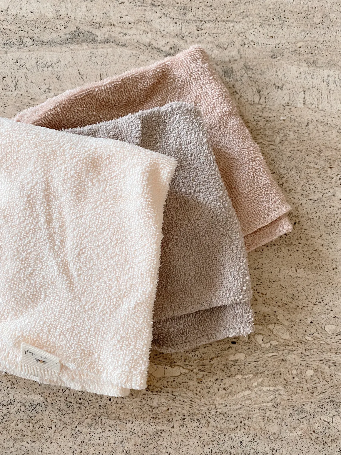 3 Pack Terry Wash Cloths | Shades of Sand