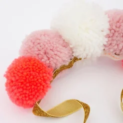 Pink Pom Pom Crown