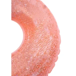 Pool Ring | Neon Coral Glitter