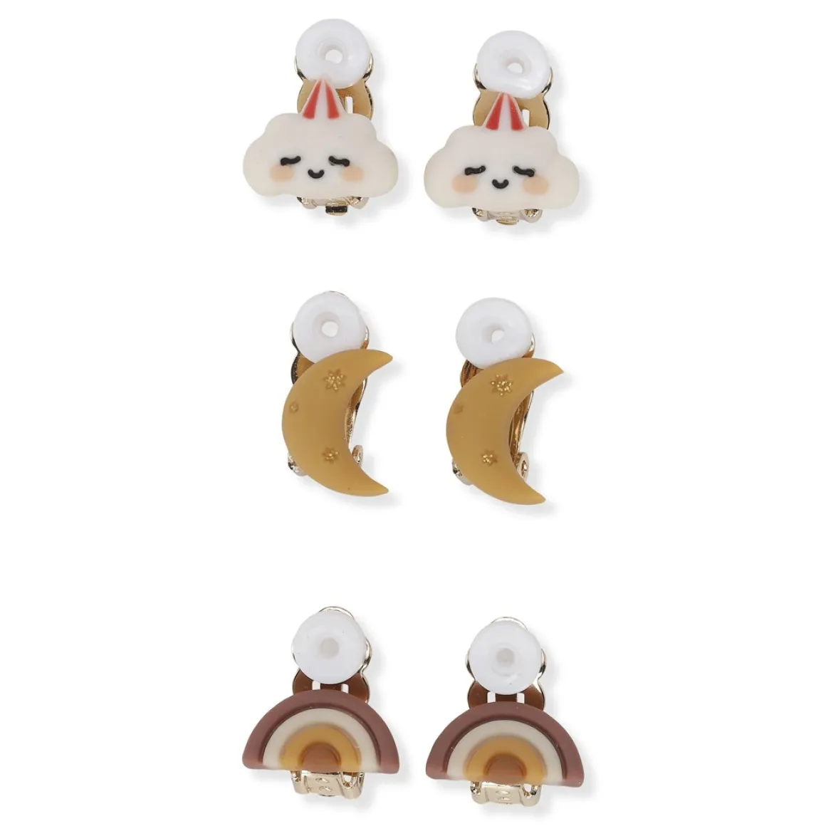 Rainbow Ear Clips Pack of 3