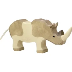 Rhinoceros Wooden Figure
