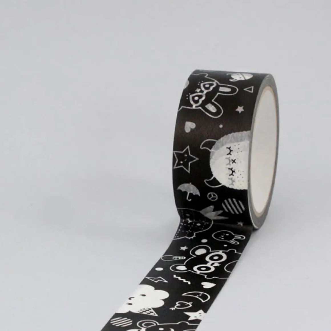 Ricemonsters Black Paper Tape by Noodoll (35 metres)