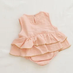 Ruffle Onesie | Peach