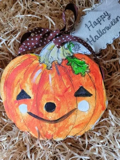 Set of 3 Illustrated Halloween Tags | Pumpkins