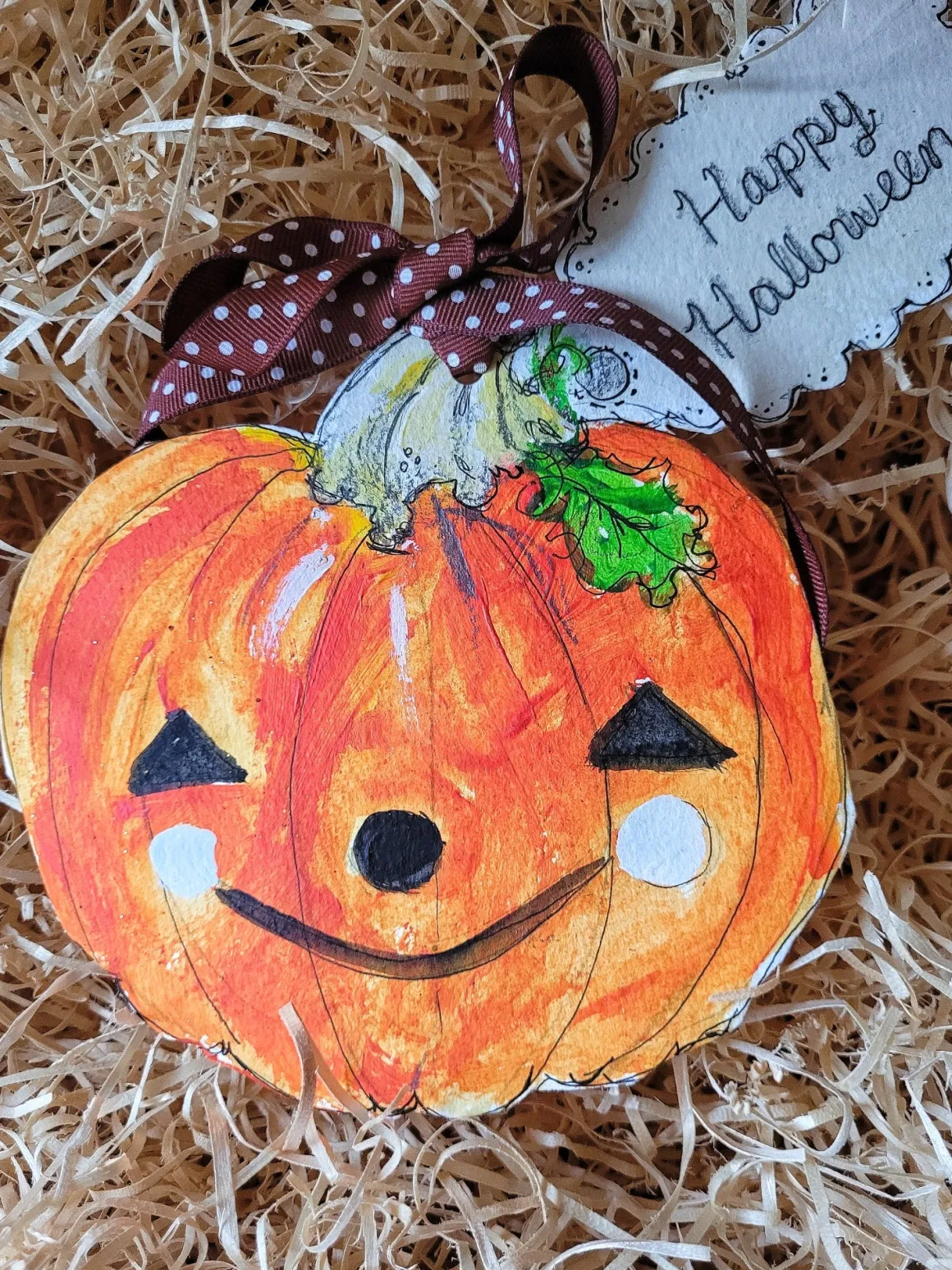 Set of 3 Illustrated Halloween Tags | Pumpkins