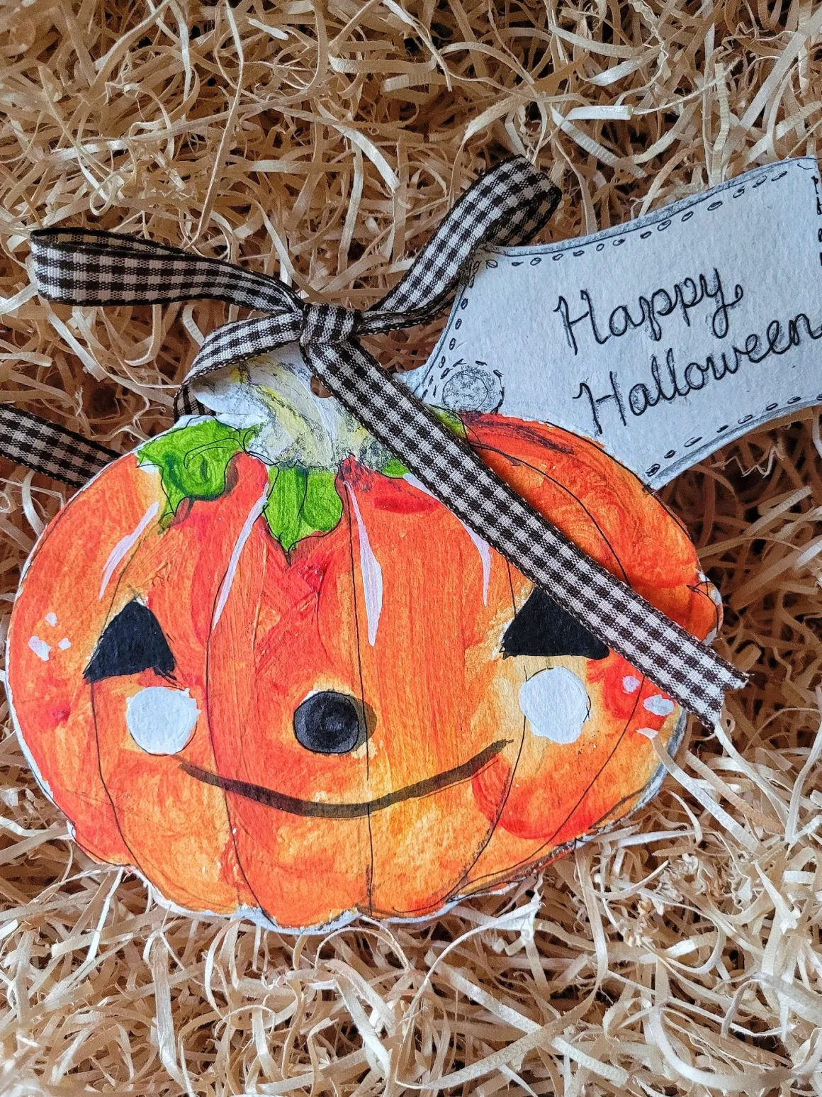 Set of 3 Illustrated Halloween Tags | Pumpkins