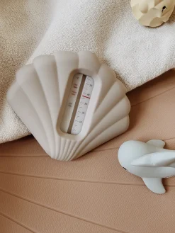 Shell Silicone Bath Thermometer | Warm Grey