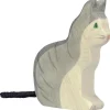 Sitting Cat Wooden Figure