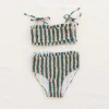 Smocked Bikini | Watermelon Stripe