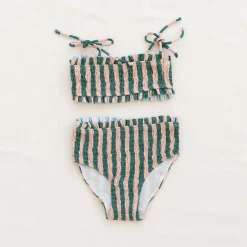 Smocked Bikini | Watermelon Stripe