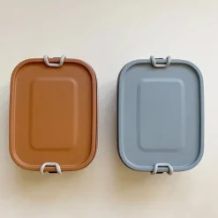 Stainless Steel Lunch Box w. Removable Divider | Terracotta