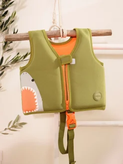 Swim Vest Shark Attack | Olive 1-2Y