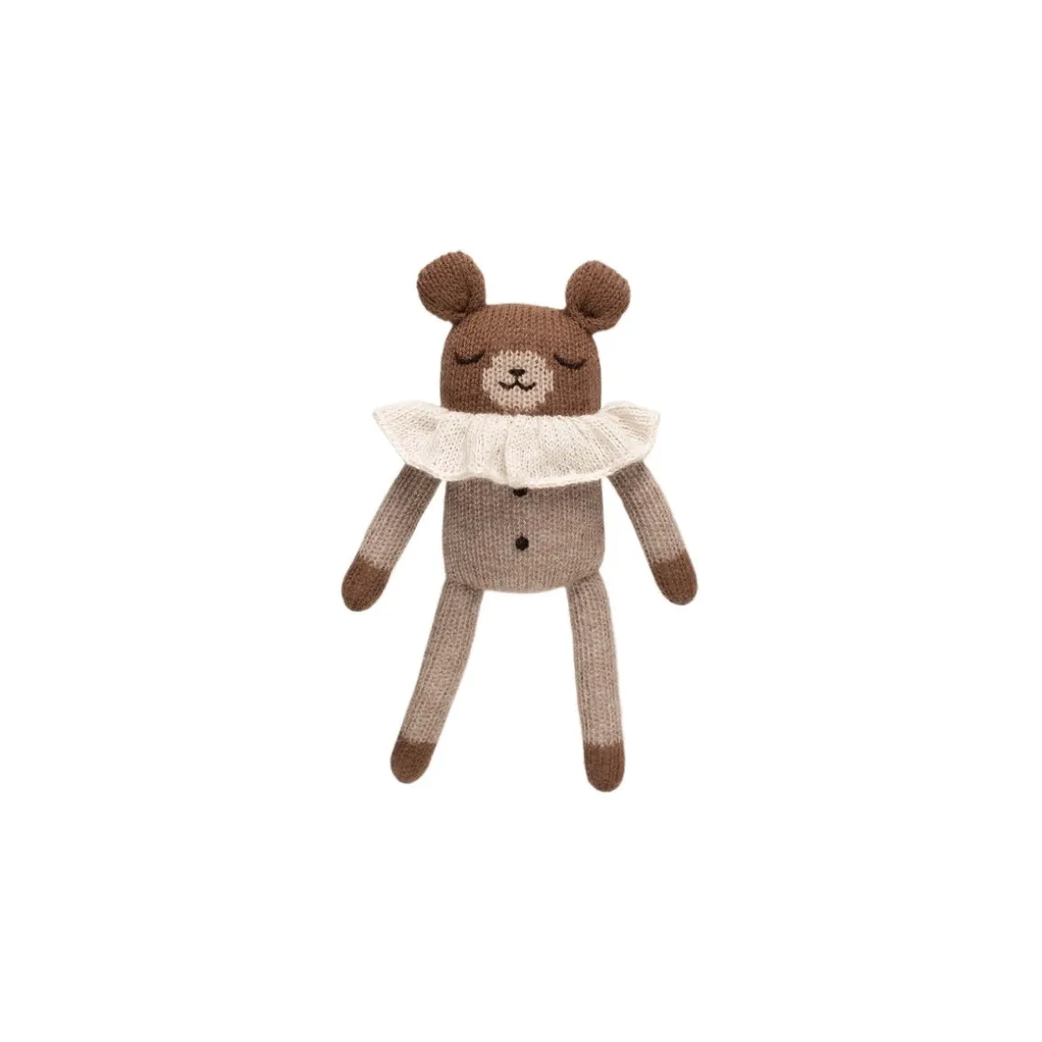 Teddy Knitted Toy in Oat Pyjamas
