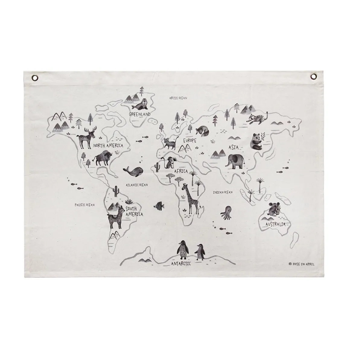 The World Map by Rose in April