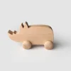 Wooden Rhino with Wheels