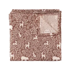 Woodland Print Muslin Swaddle Blanket